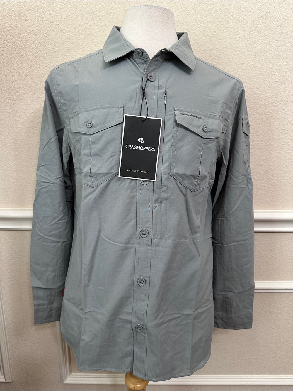 Craghoppers NOSILIFE ADVENTURE II  LONG SLEEVE SHIRT - Cloud Grey